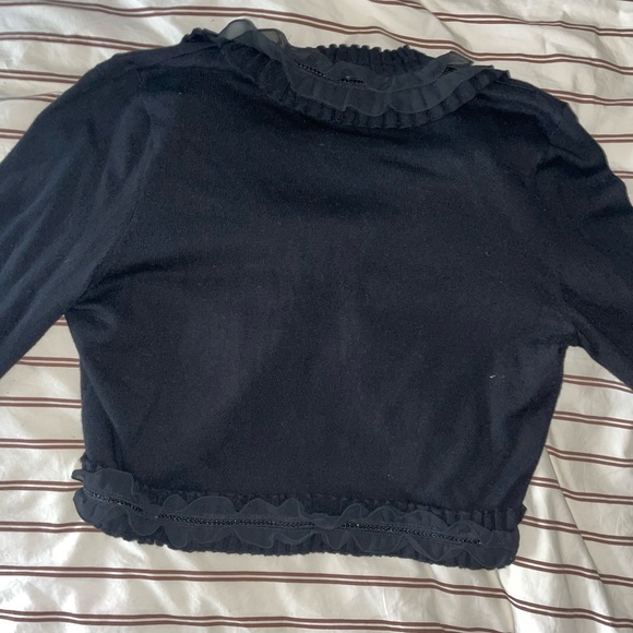 Black Ruffled Cardigan - Picture 4 of 4
